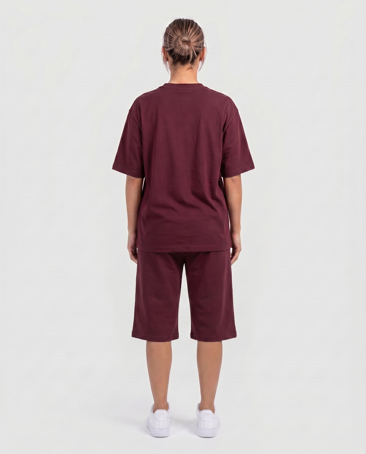 SUMMER BASICS BORDEAUX RED T-SHIRT