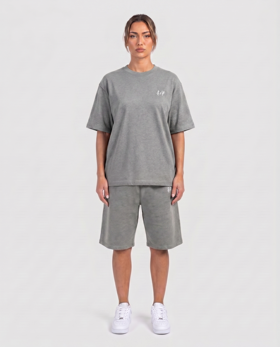 SUMMER BASICS DARK GREY SHORTS