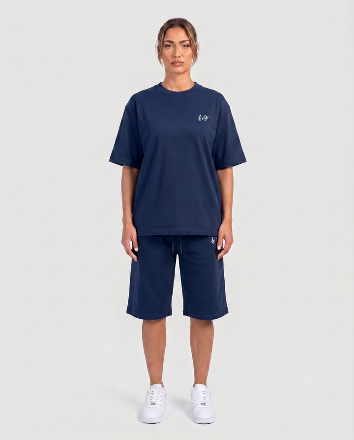 SUMMER BASICS NAVY BLUE T-SHIRT