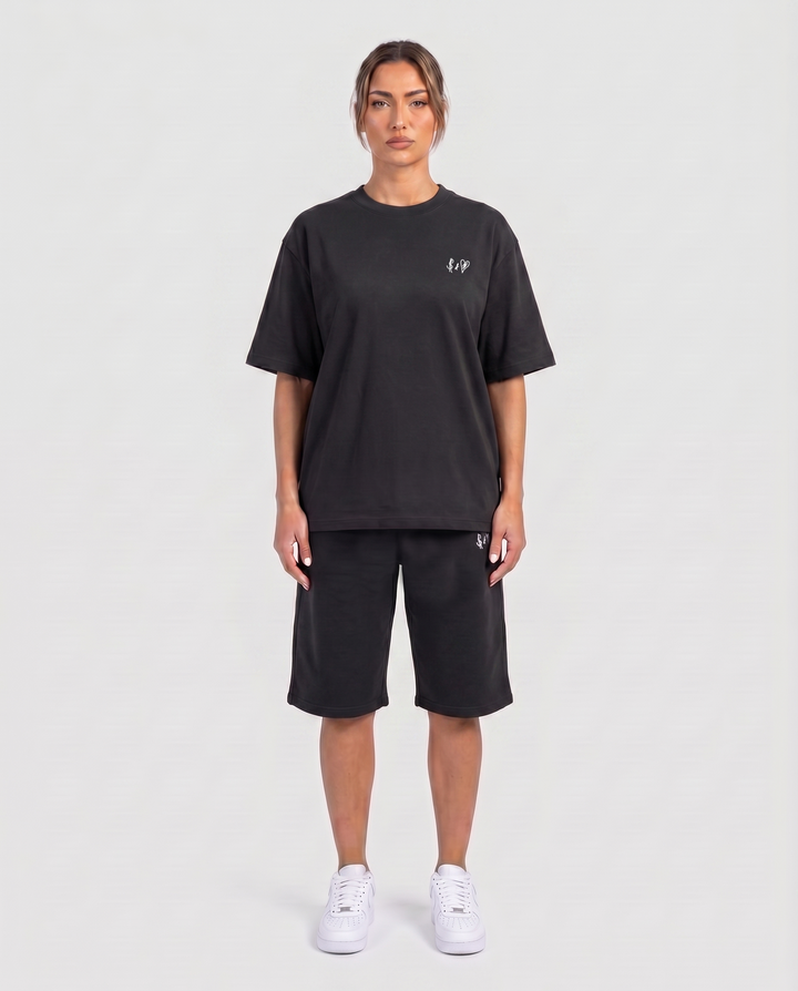 SUMMER BASICS BLACK TRACKSUIT