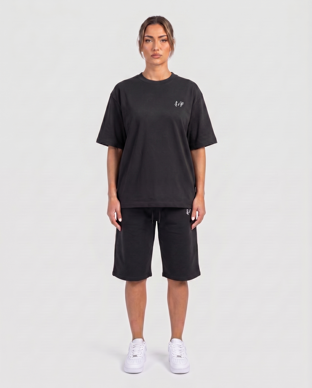 SUMMER BASICS BLACK TRACKSUIT