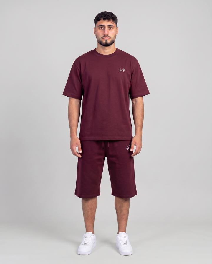 SUMMER BASICS BORDEAUX RED T-SHIRT