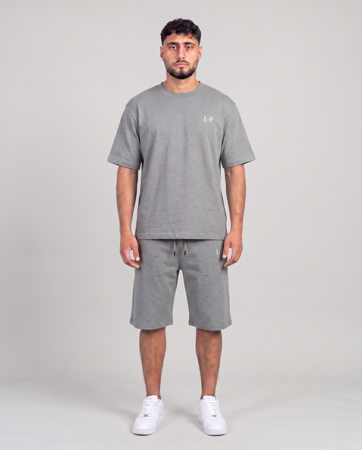 SUMMER BASICS DARK GREY SHORTS
