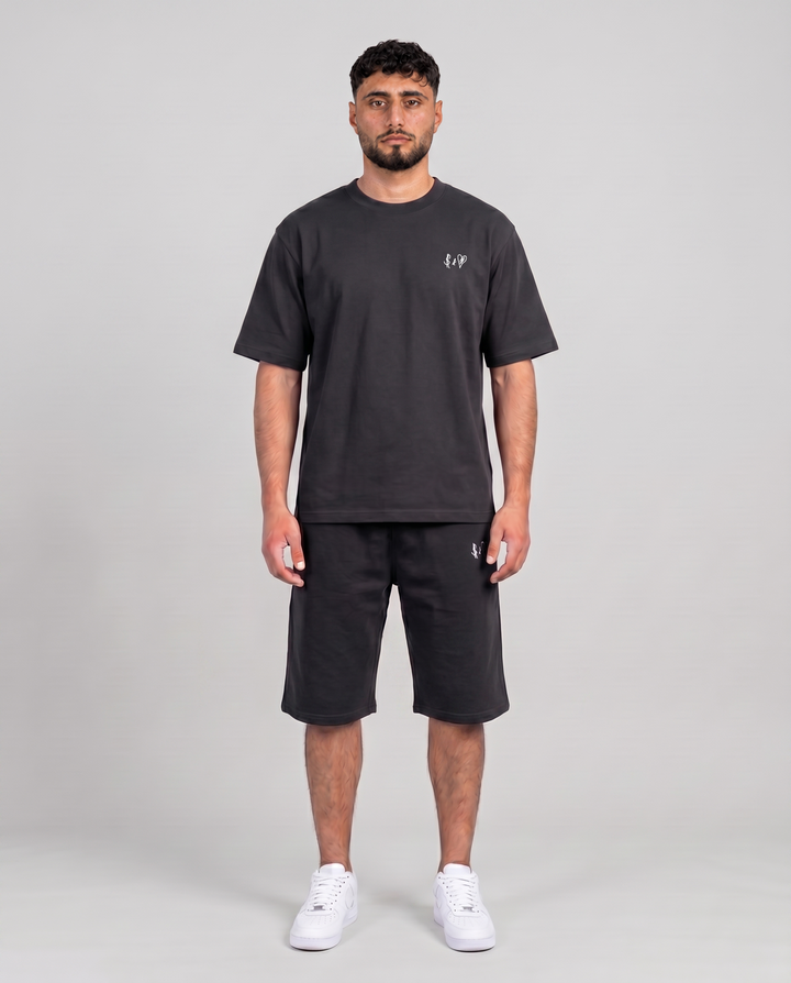 SUMMER BASICS BLACK TRACKSUIT