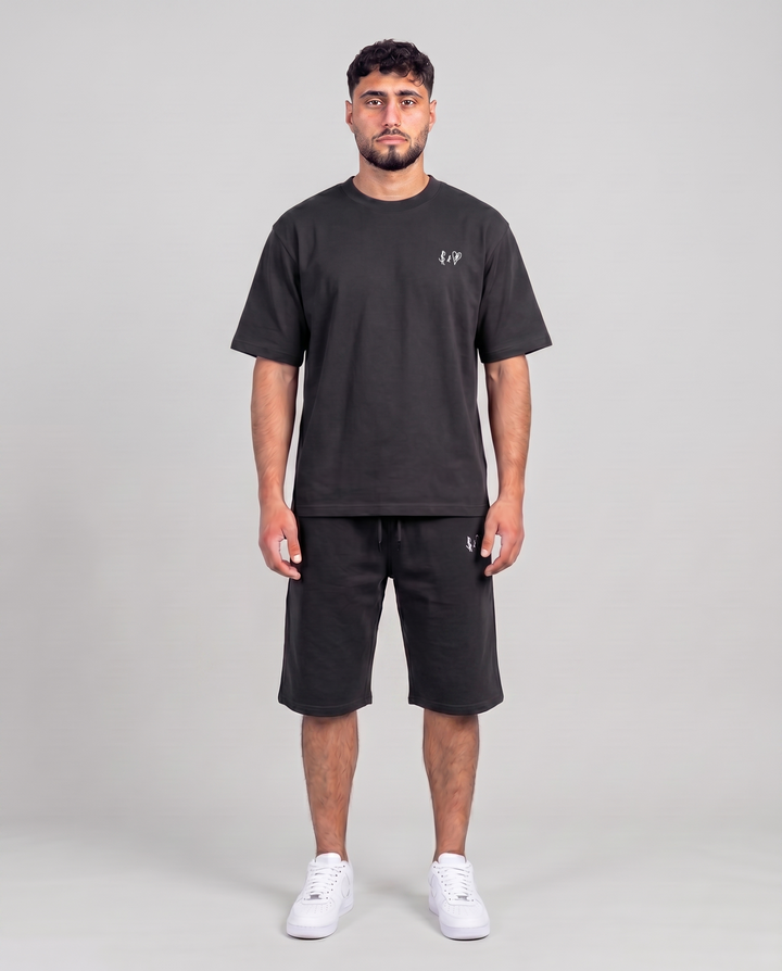 SUMMER BASICS BLACK TRACKSUIT