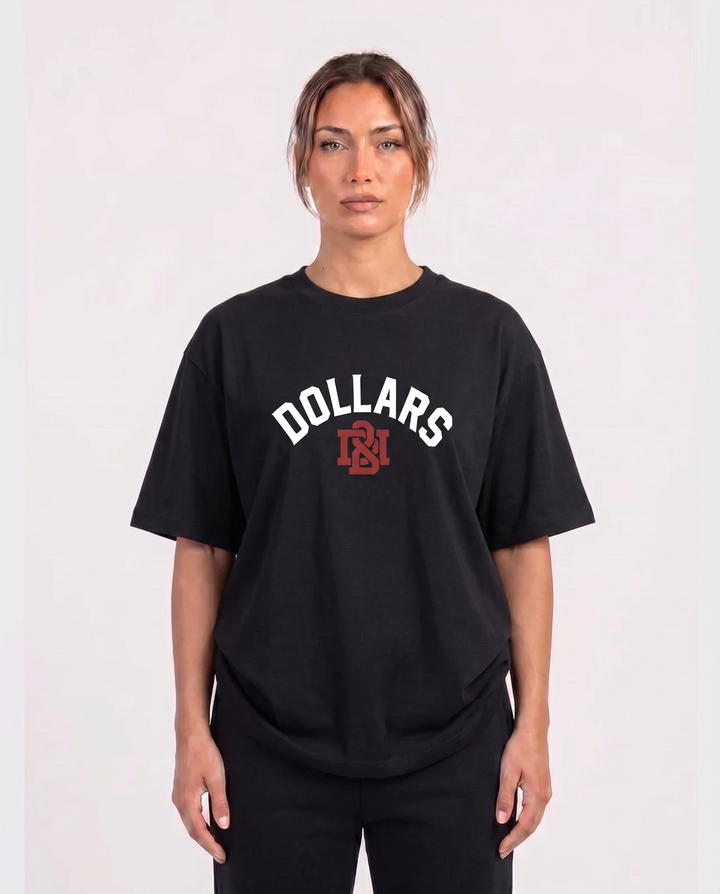 COLLEGE BLACK T-SHIRT
