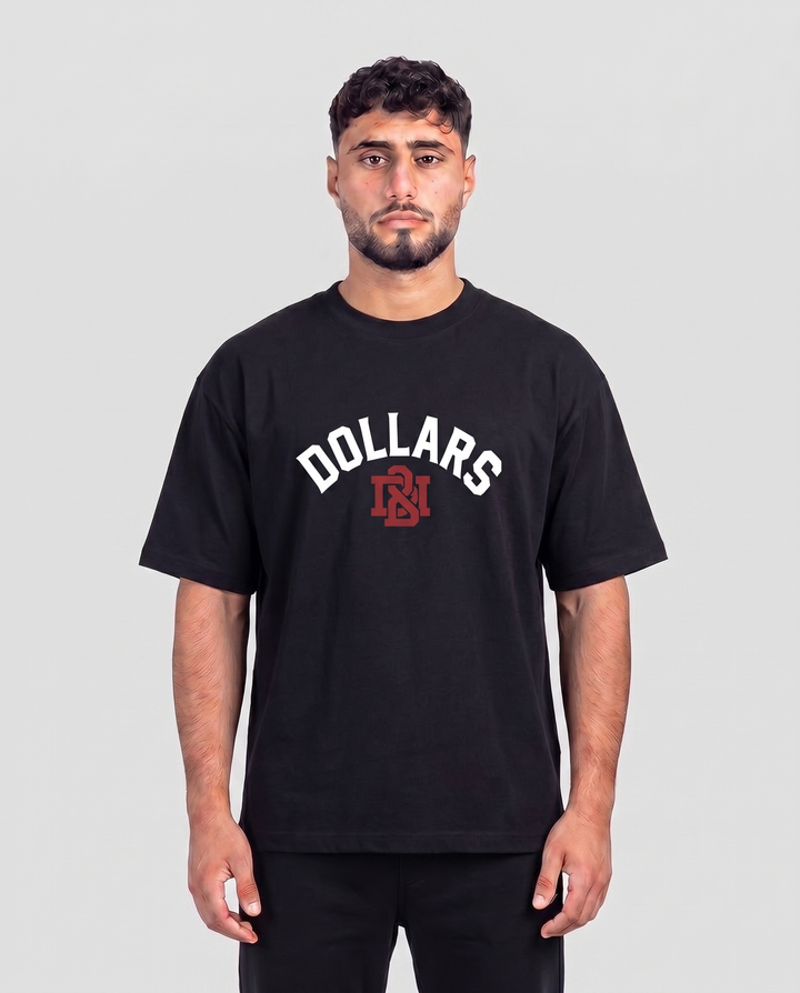 COLLEGE BLACK T-SHIRT