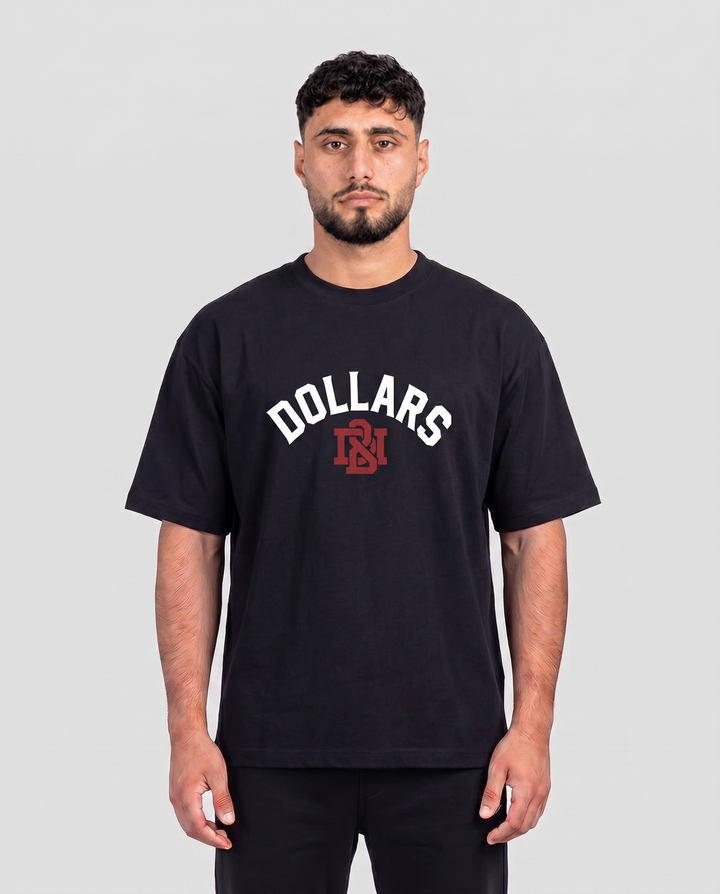 COLLEGE BLACK T-SHIRT