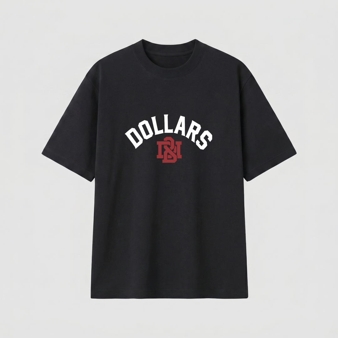 COLLEGE BLACK T-SHIRT