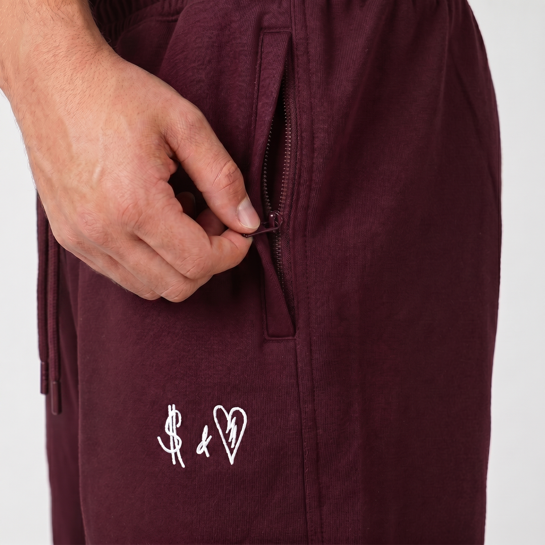 SUMMER BASICS BORDEAUX RED TRACKSUITS