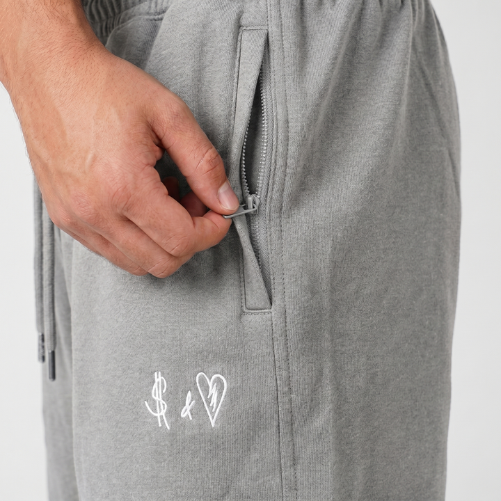 SUMMER BASICS LIGHT GREY TRACKSUITS