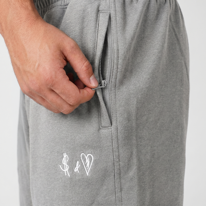 SUMMER BASICS LIGHT GREY SHORTS