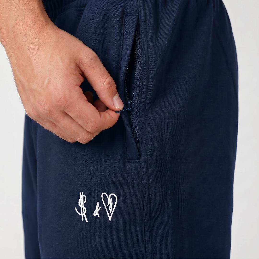 SUMMER BASICS NAVY BLUE SHORTS
