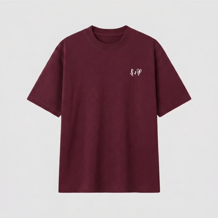 SUMMER BASICS BORDEAUX RED T-SHIRT