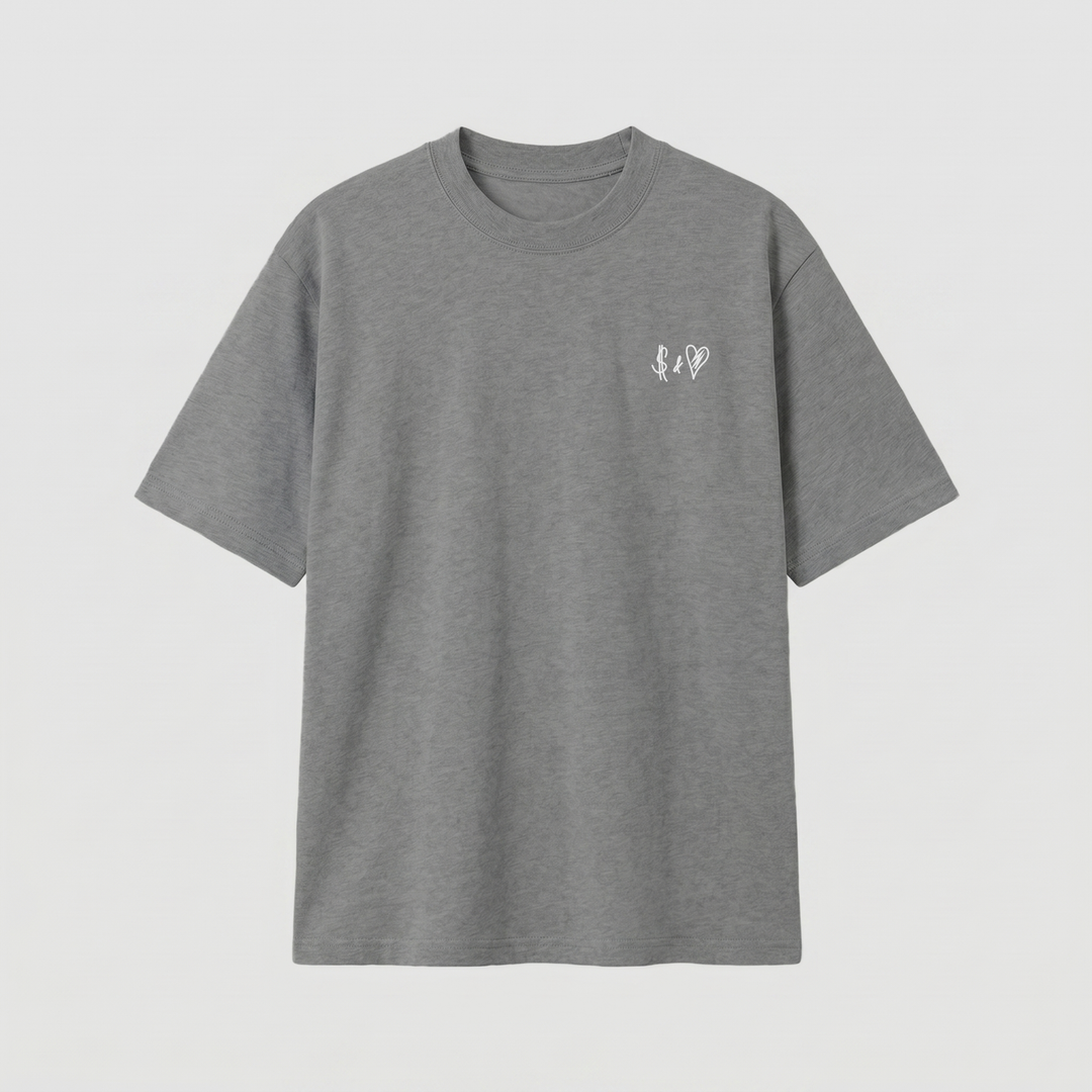 SUMMER BASICS DARK GREY T-SHIRT