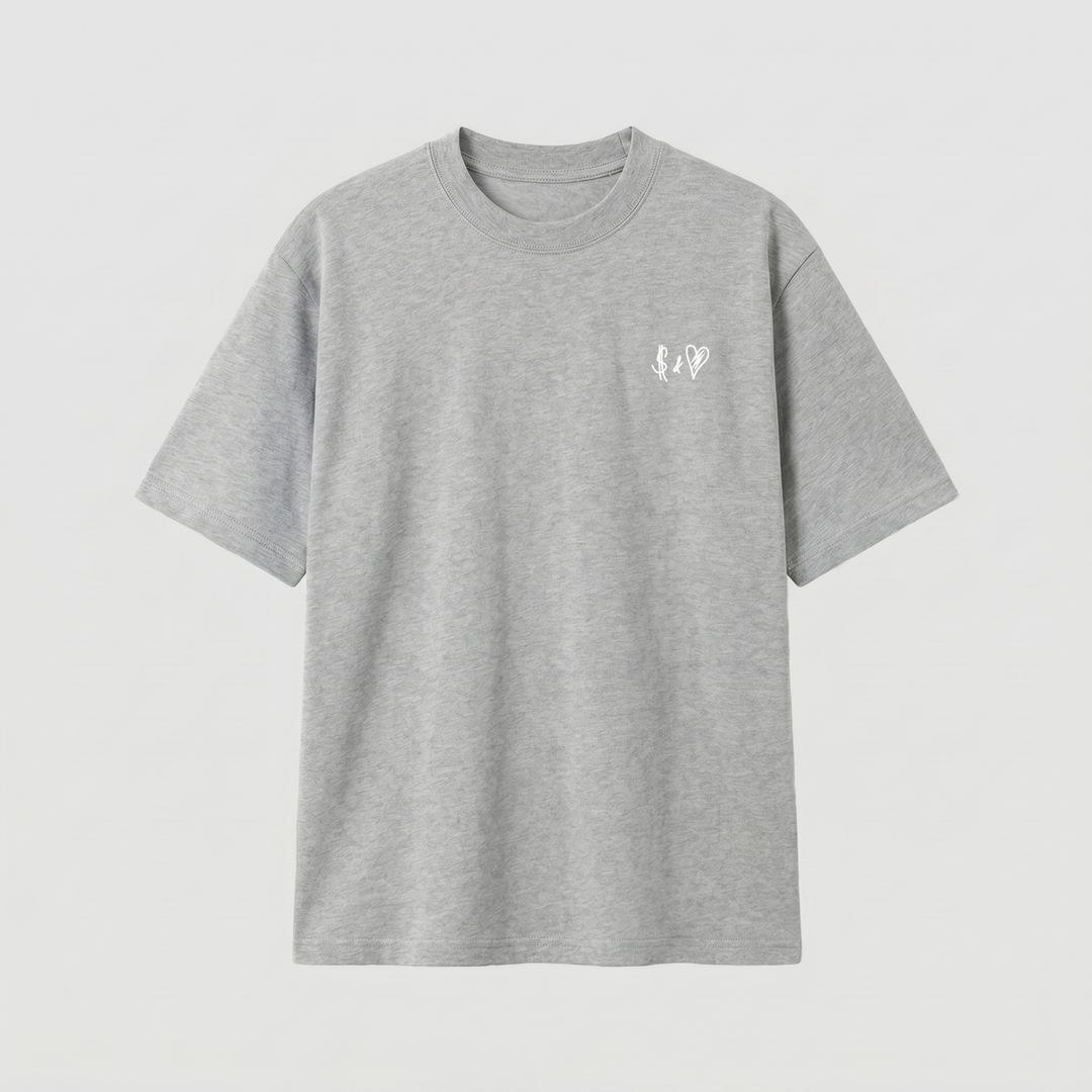 SUMMER BASICS LIGHT GREY T-SHIRT