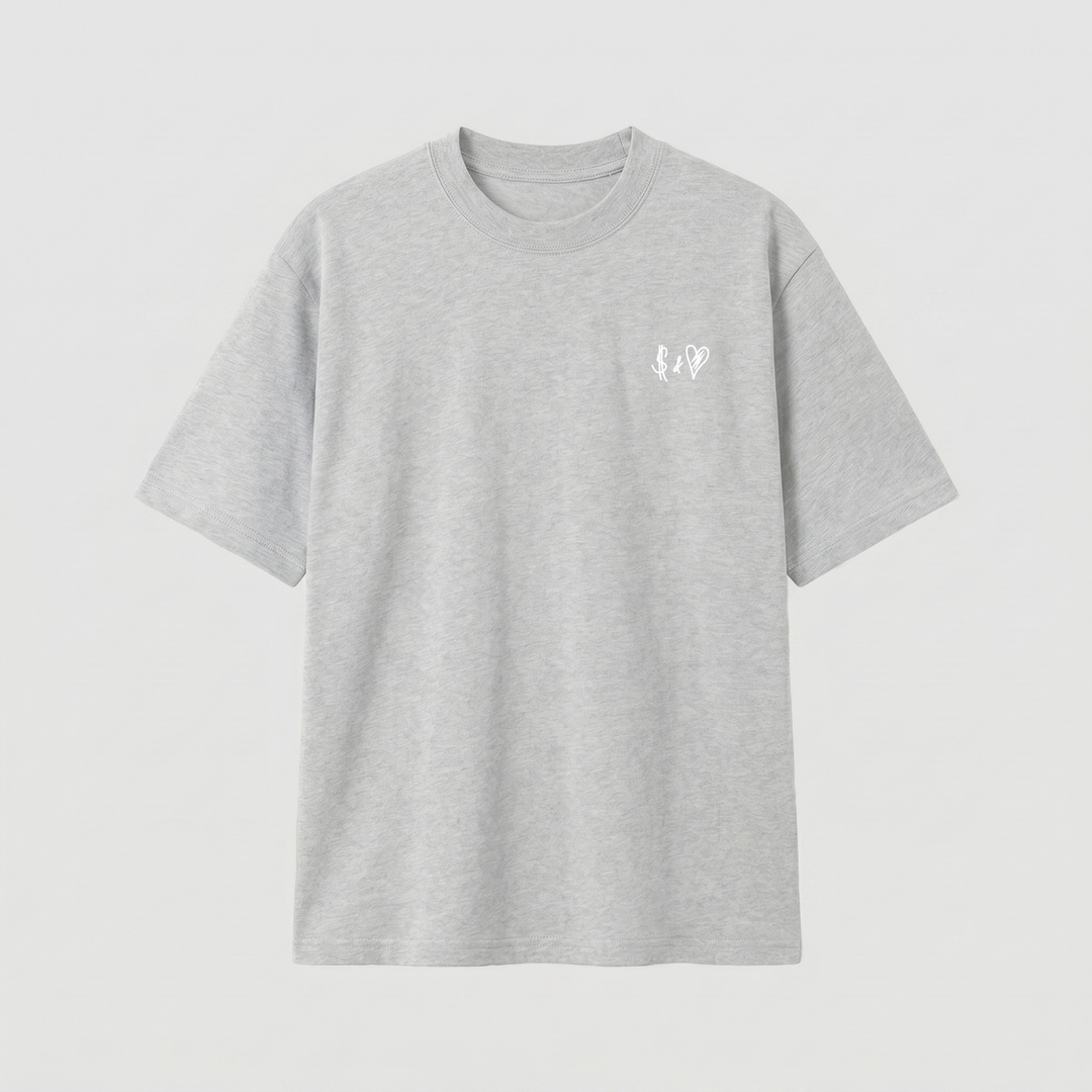 SUMMER BASICS LIGHT GREY T-SHIRT