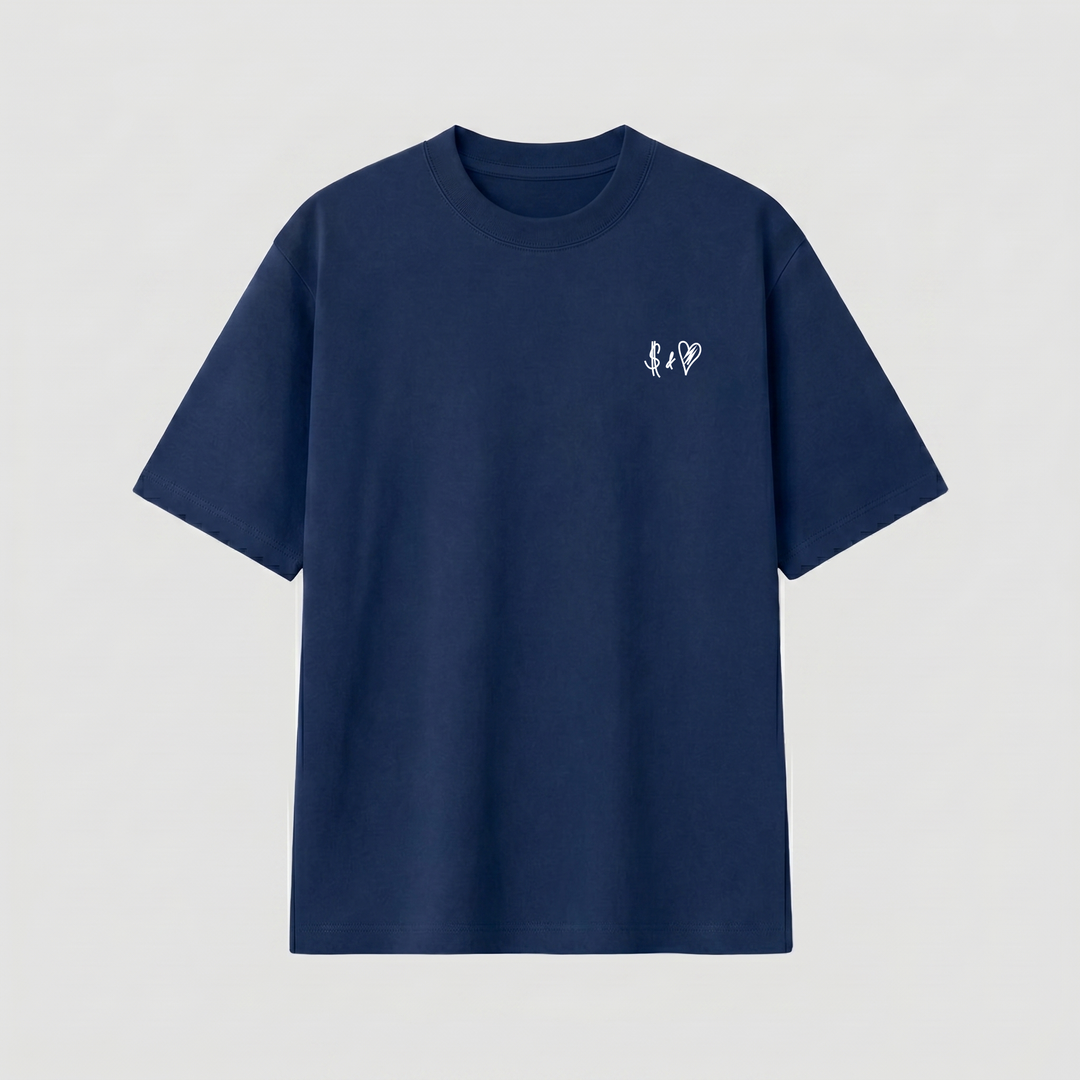SUMMER BASICS NAVY BLUE T-SHIRT