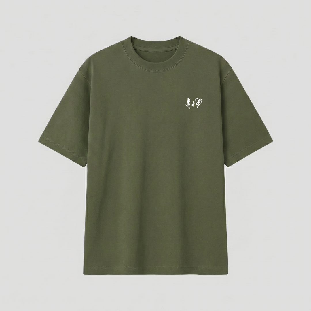 SUMMER BASICS OLIVE GREEN T-SHIRT