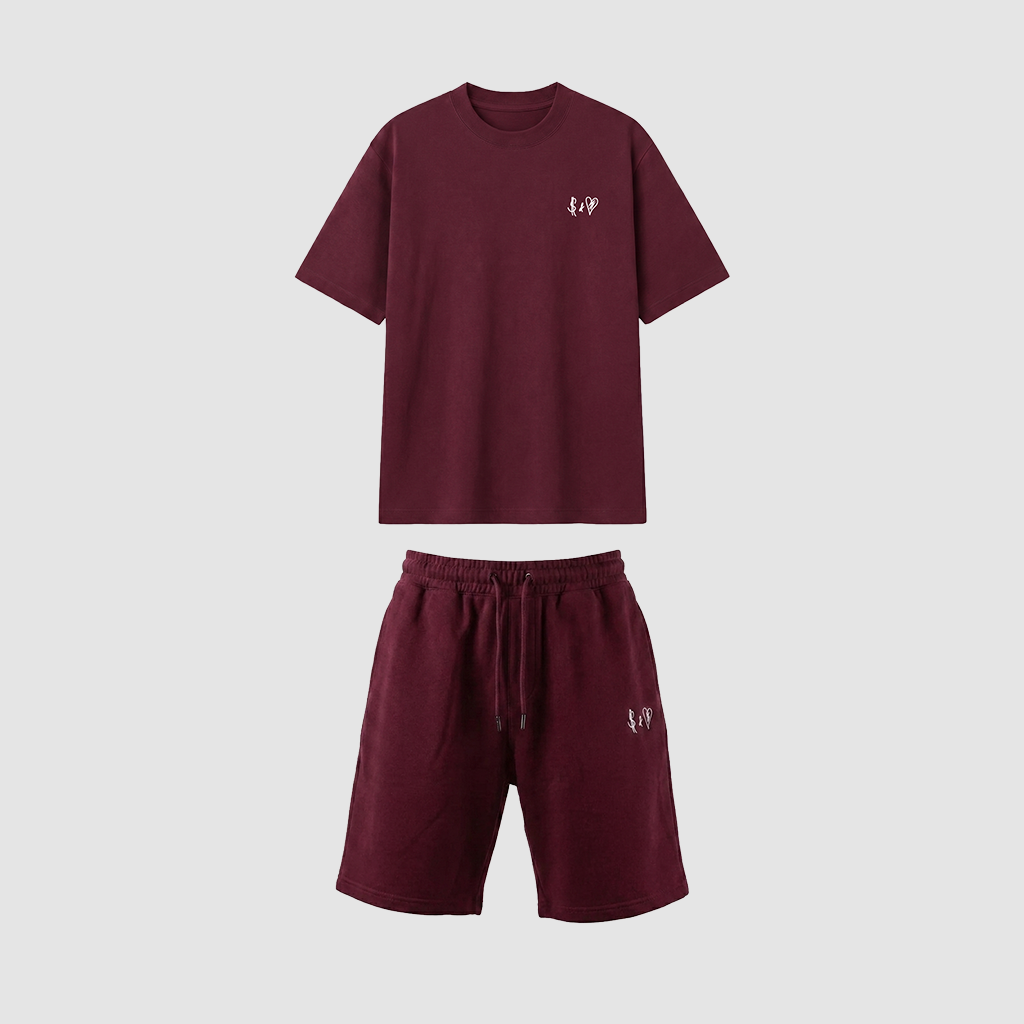 SUMMER BASICS BORDEAUX RED TRACKSUITS