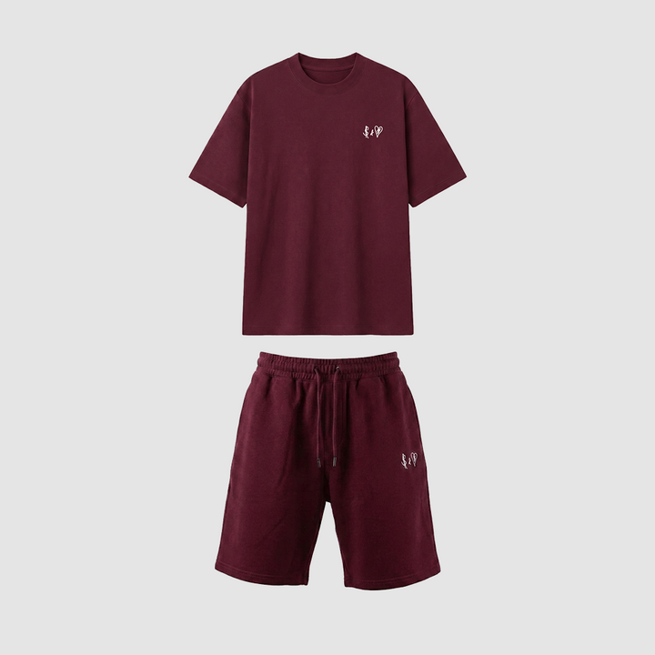 SUMMER BASICS BORDEAUX RED TRACKSUITS