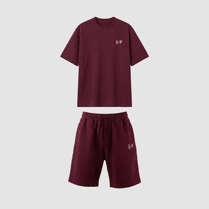 SUMMER BASICS BORDEAUX RED TRACKSUITS