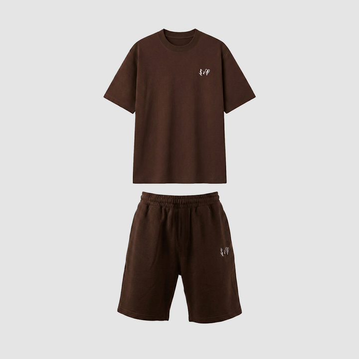 SUMMER BASICS CHOCOLATE TRACKSUITS