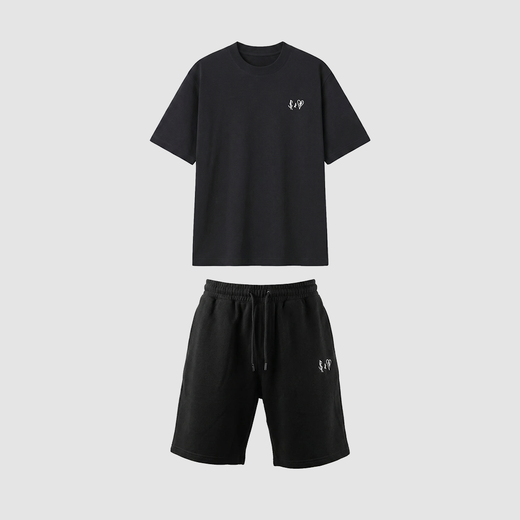 SUMMER BASICS BLACK TRACKSUIT