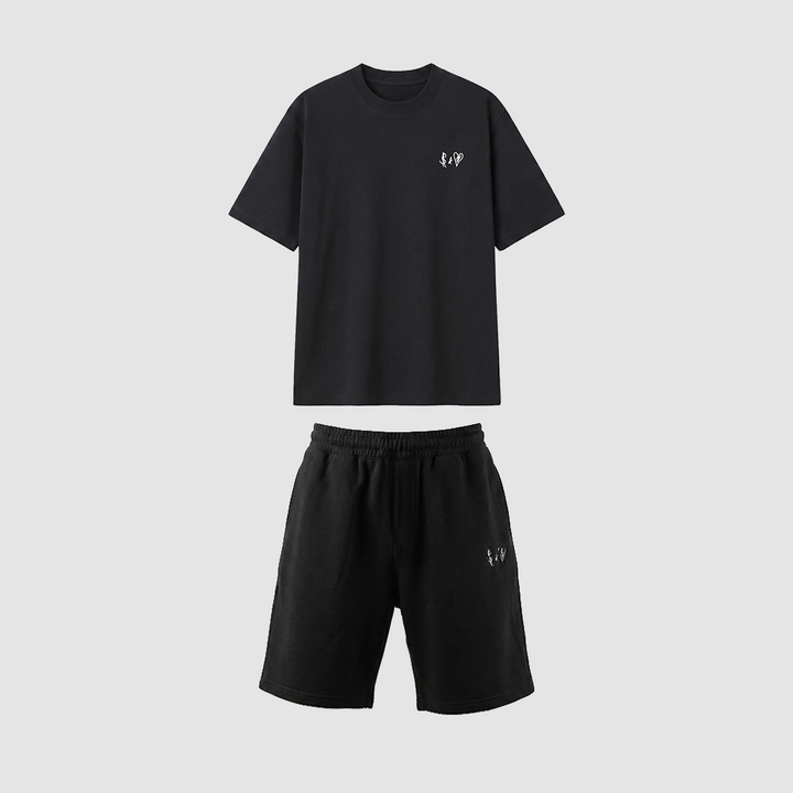 SUMMER BASICS BLACK TRACKSUIT