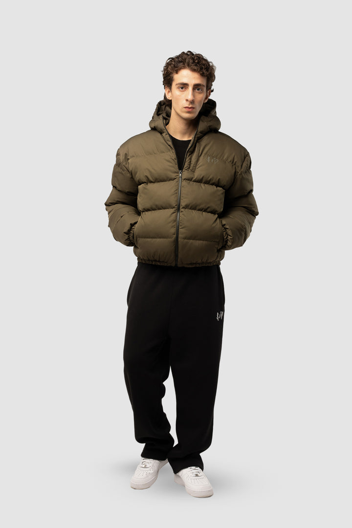 PUFFER JACKET OLIVE GREEN