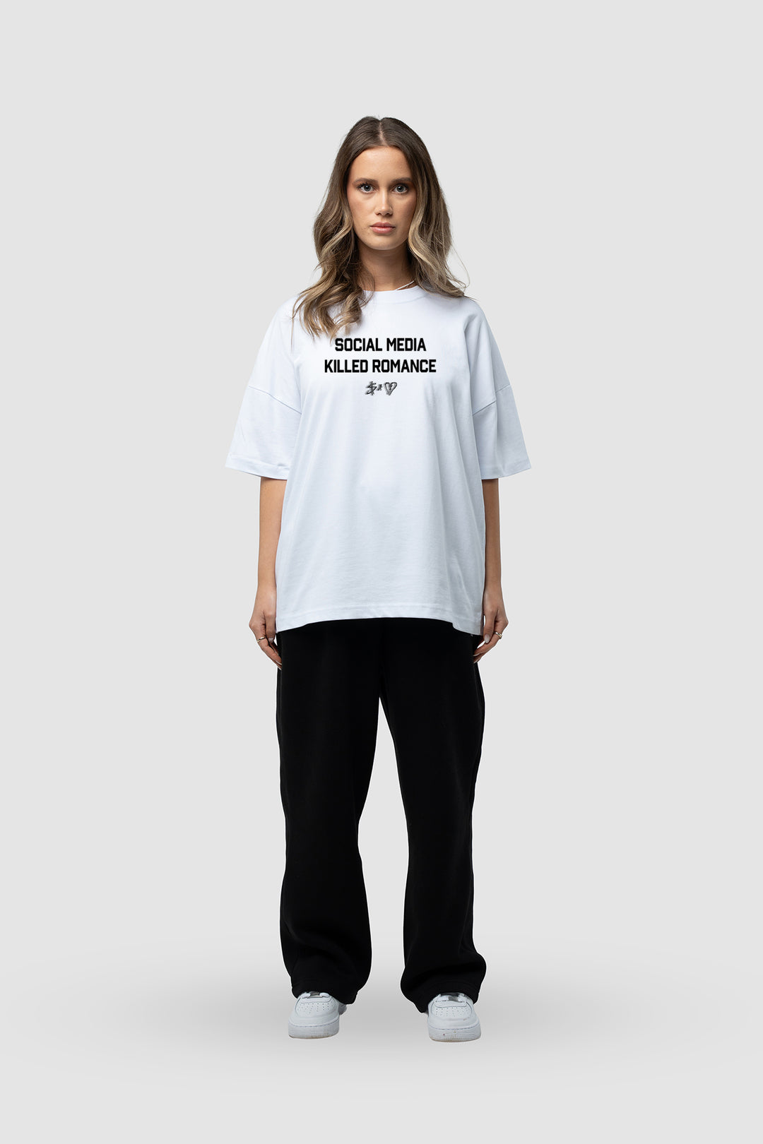 SOCIAL MEDIA KILLED ROMANCE WHITE T-SHIRT