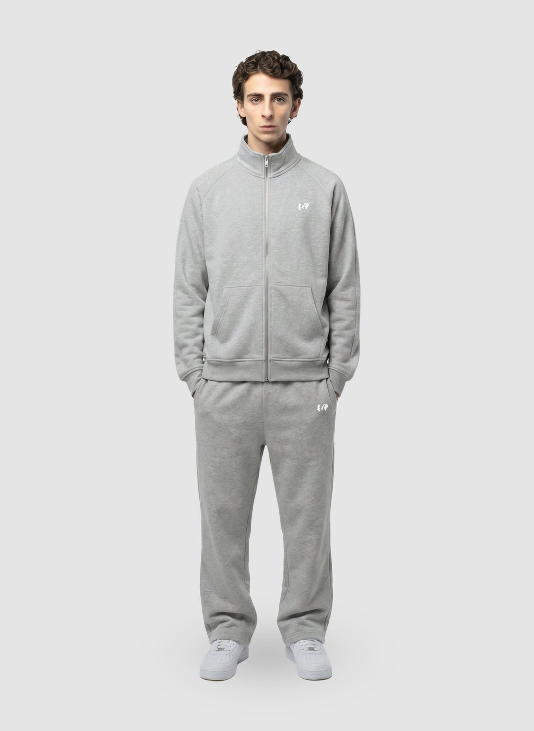 BASIC DARK GREY SWEAT-JACKET