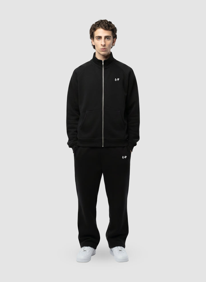BASIC BLACK SWEAT-JACKET