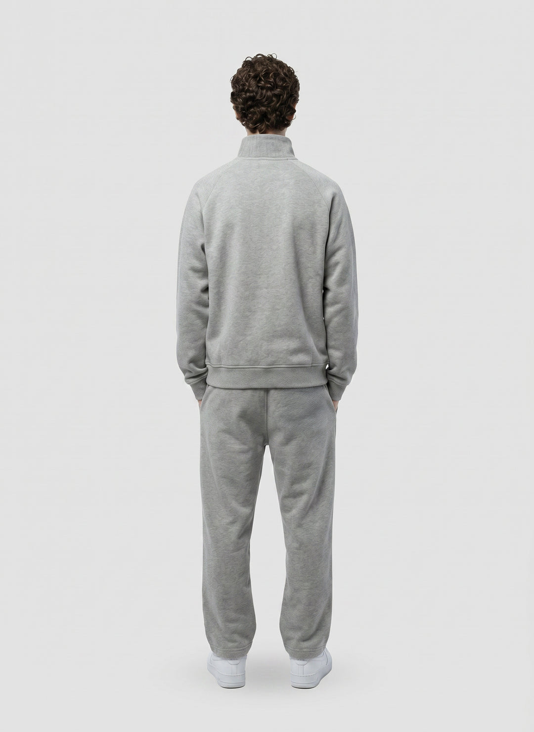 BASIC DARK GREY SWEAT-JACKET