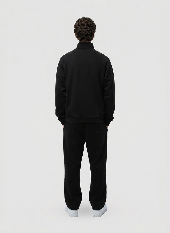 BASIC BLACK SWEAT-JACKET