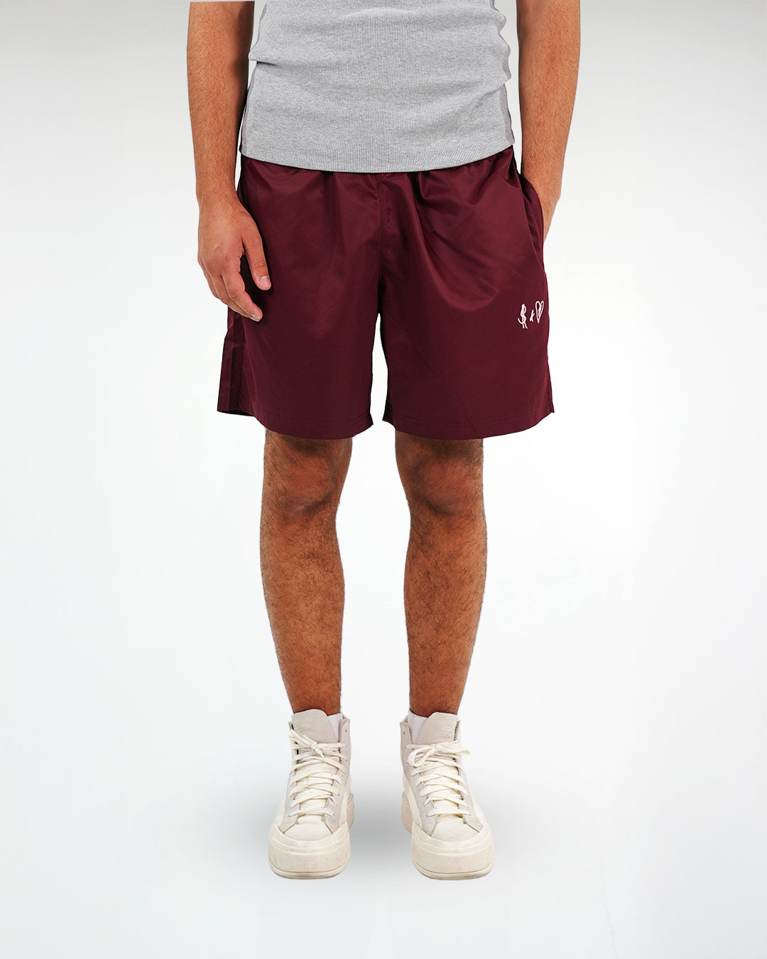 Basic Swim Shorts Bordeaux Red