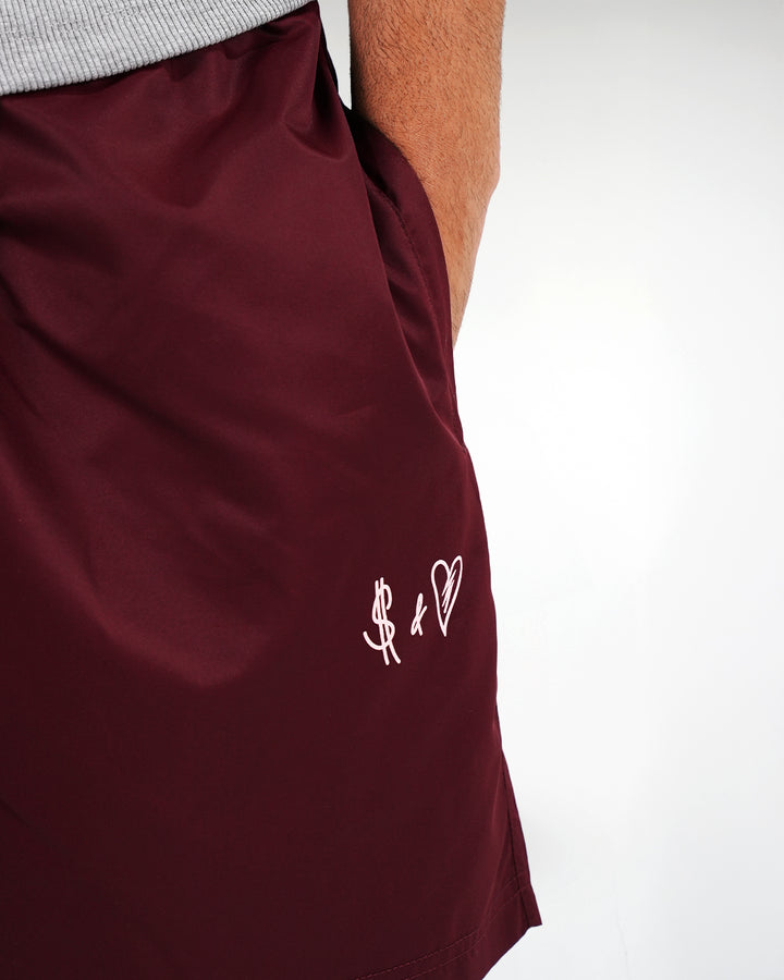 Basic Swim Shorts Bordeaux Red