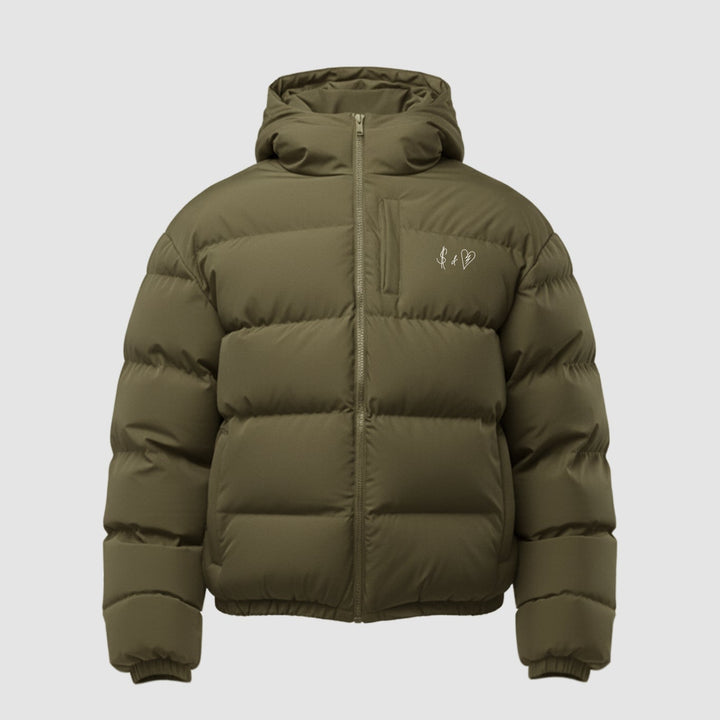 PUFFER JACKET OLIVE GREEN