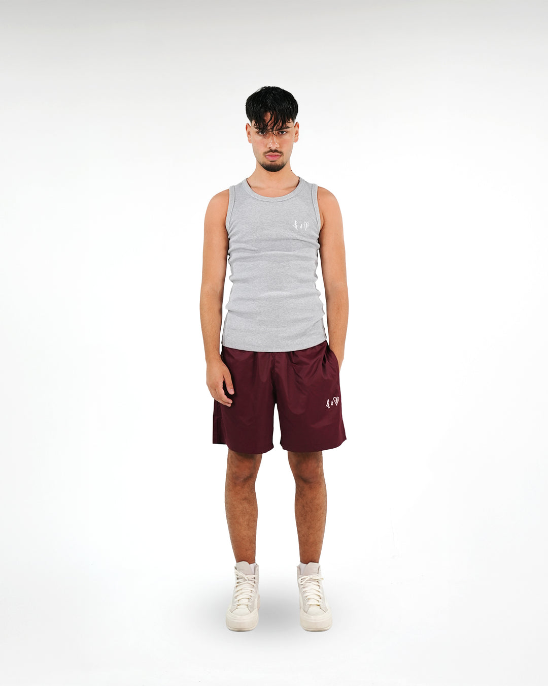 Basic Swim Shorts Bordeaux Red
