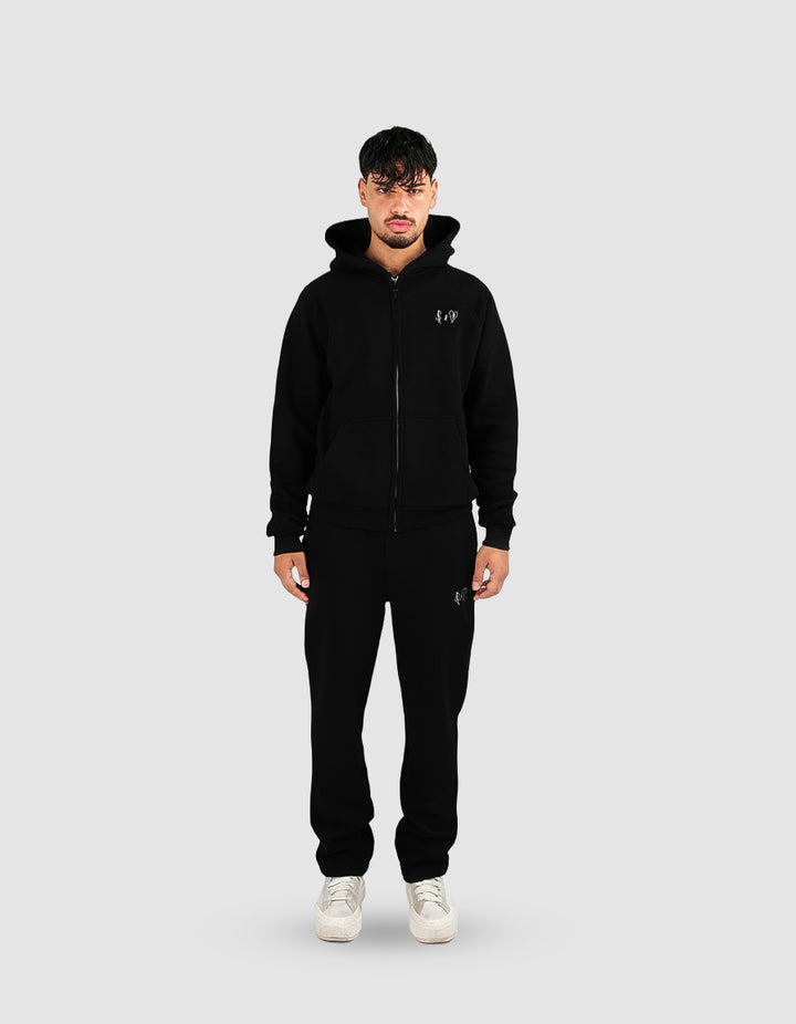 Basic Black ZIP-Hoodie