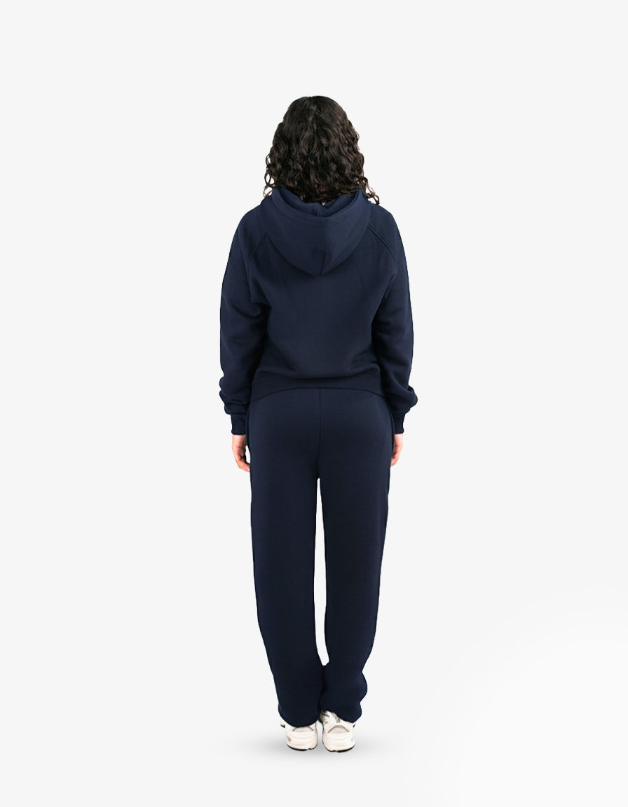 BASIC NAVY BLUE TRACKSUIT WITH HOODIE
