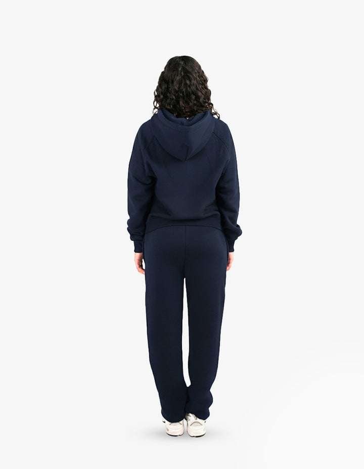 BASIC NAVY BLUE TRACKSUIT WITH HOODIE