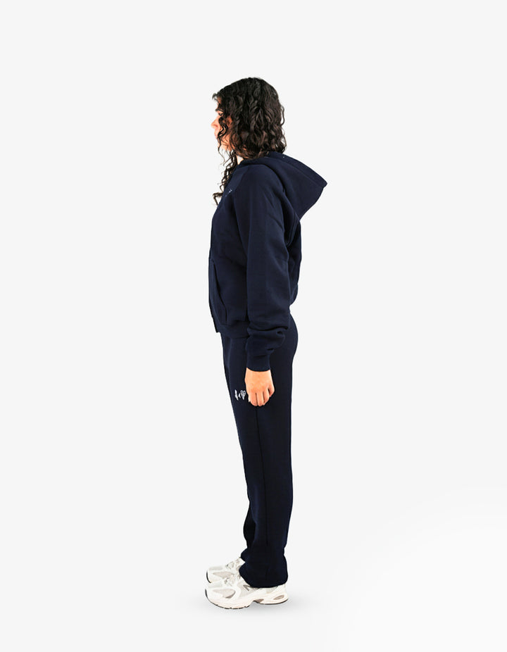 BASIC NAVY BLUE TRACKSUIT WITH HOODIE