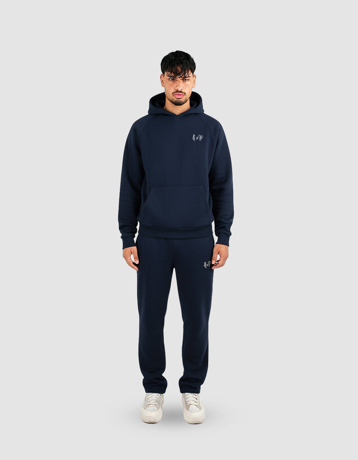 BASIC NAVY BLUE TRACKSUIT WITH HOODIE