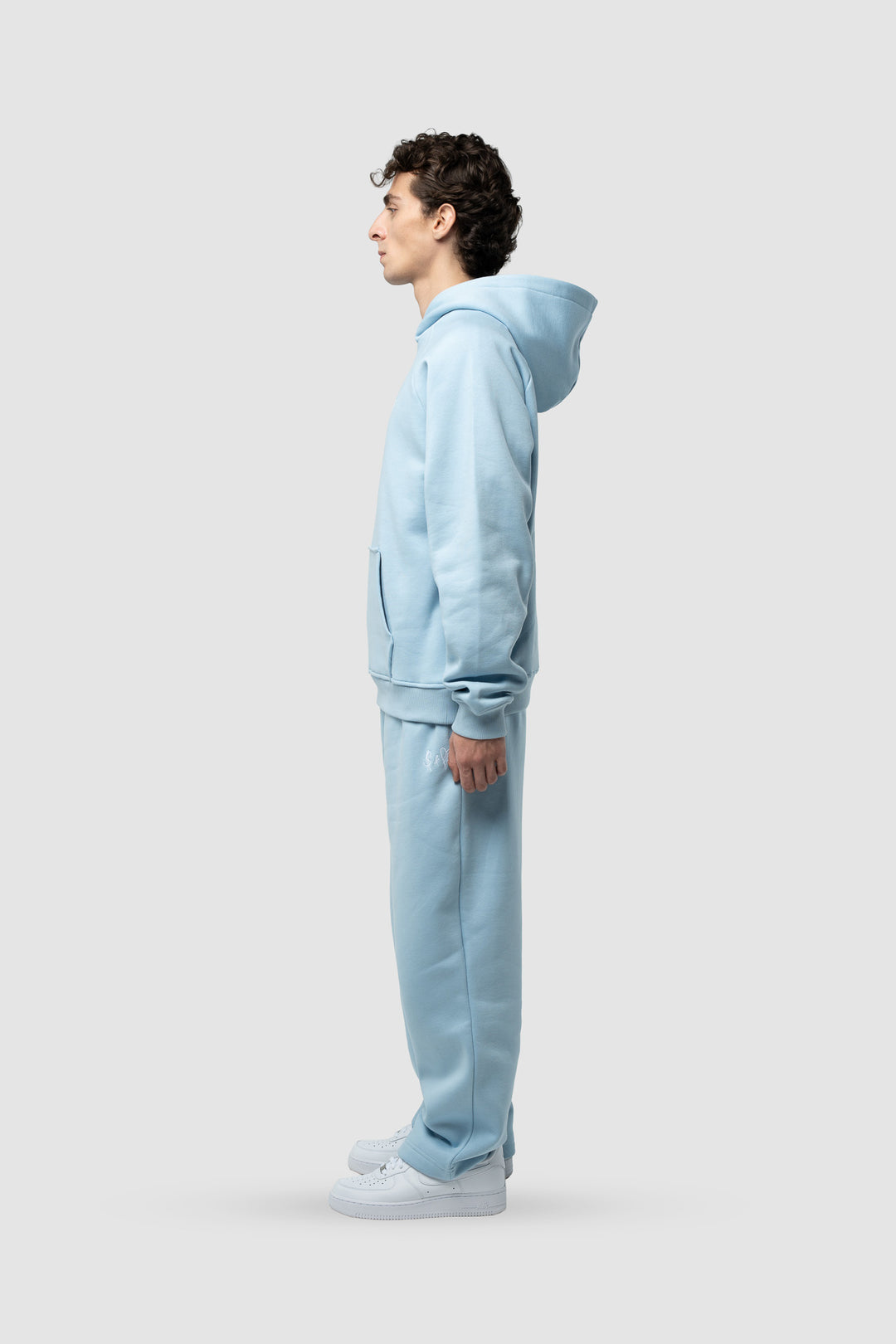 BASIC BABY BLUE TRACKSUIT WITH HOODIE