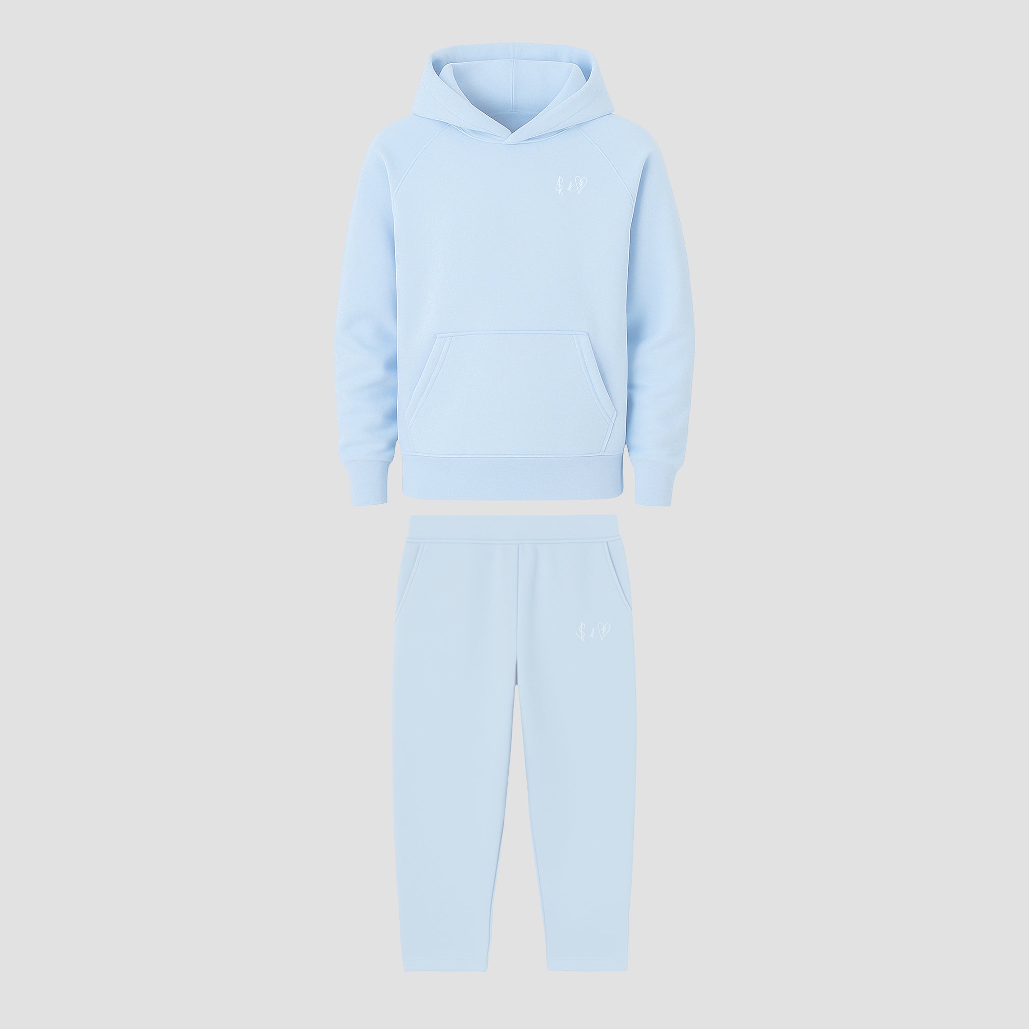 BASIC BABY BLUE TRACKSUIT WITH HOODIE
