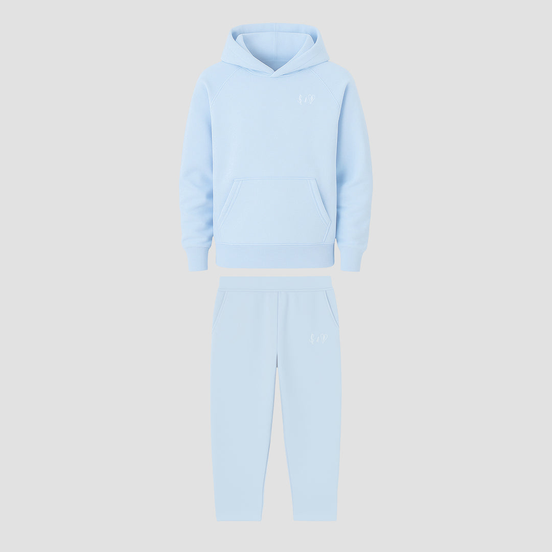 BASIC BABY BLUE TRACKSUIT WITH HOODIE