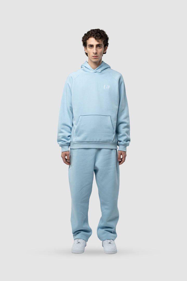 BASIC BABY BLUE TRACKSUIT WITH HOODIE