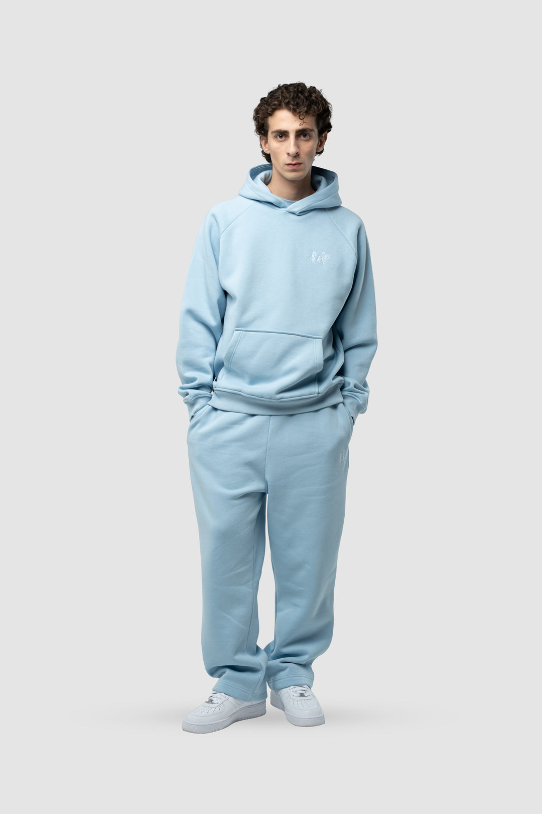 BASIC BABY BLUE TRACKSUIT WITH HOODIE