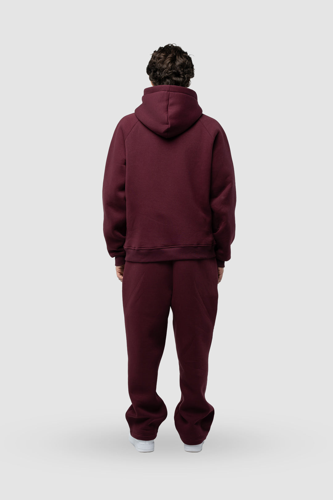BASIC BORDEAUX RED TRACKSUIT WITH HOODIE